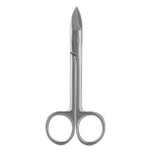 Tesoura multifuncional para cuidados pessoais e aparar pelos, durável, em aço inoxidável, com ponta curva, ideal para manicure e pedicure.