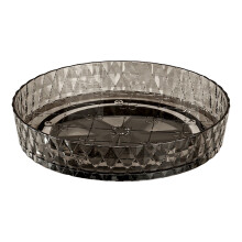 Y-535 Grey Rotating Storage Turntable For Kitchen Countertop Spice Rack Multifunctional Organizer Grey Tone Design Living Room Desktop Tray #3lu1r