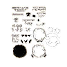 Set di fustelle in silicone trasparente per scrapbooking, creazione di biglietti, lavoretti fai da te, journaling, kit decorativi e accessori regalo.
