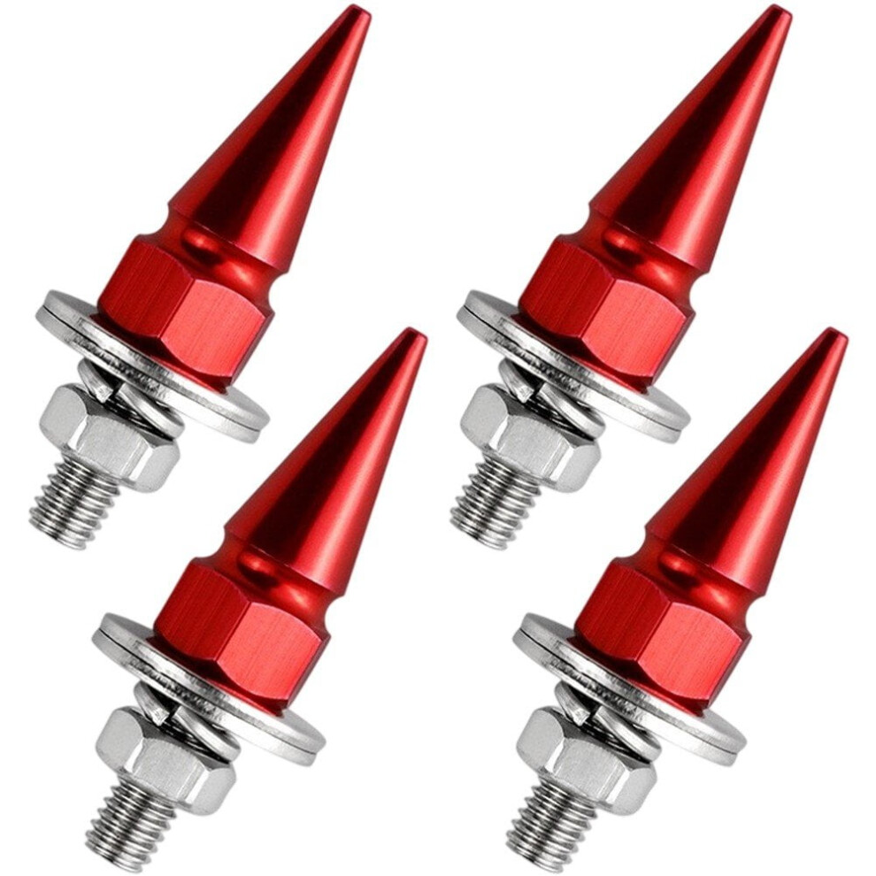 4Pcs M6 Threaded Tips Screw Aluminium Alloy Bolts Car Modified Fasteners M6 Spike Fasteners For Universal License Plate 9551475195148