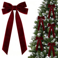 Nœuds de Noël en velours (16 pièces)