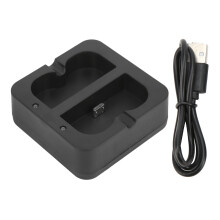 Oplaadstation met dubbele poort, compatibel met Ring V4Dual, met oververhittingsbeveiliging, LED-laadindicator en meerdere circuits.