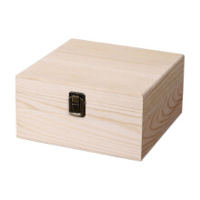 Boîte à bonbons en bois de pin avec couvercle à charnière (1 pièce)