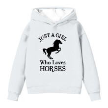 Hoodies voor meisjes, sweatshirts met paardenprint, losse pasvorm, lente/herfst trui voor kinderen, casual dagelijkse kleding, lichtgewicht,