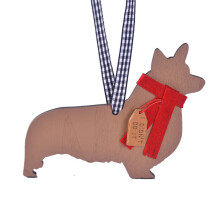 Christmas Tree Ornament Brown Shatterproof Dog Pendant 1