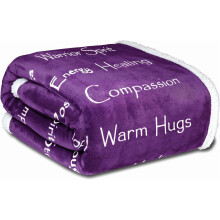 - Compassion (Brand)- Strength Courage Super Soft Warm Hugs, Get Well Plush Thoughts Positive Energy Love & Hope (Purple, 50 x 65 Sherpa)