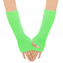 Women's fingerless gloves knit arm warmers 1 pair