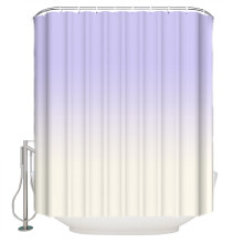 Romanttinen violetti suihkuverho, 152 cm x 183 cm, valkoinen liukuvärjätty vedenpitävä kylpyhuoneen verho, pestävä suihkuverhosetti 12 koukulla
