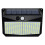 3Pcs Black Solar Powered LED Outdoor Wall Lamp Waterproof Sensor Light 1