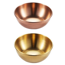6Pcs Stainless Steel Spice Plate Serving Sauce Dish Assorted Colors