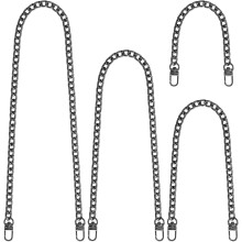Tracolle piatte per borse in 4 misure con fibbie in metallo e gancio per borse fai da te e lavori artigianali – 5 cm/8 cm/14,5 cm/20 cm (nero
