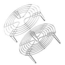6Pcs Stainless Steel Steaming Rack Heavy Duty Kitchen Steamer Silver