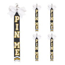 5Pieces Cheer Theme Keychain Set Backpack Accessories Pin Ribbon Pendant Suitable for Team and Friendship