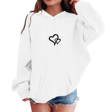 Pullover Girls Hoodies Sweatshirts Printed Casual Long Sleeve Pocket Hooded Tops For Girls Fashion Athletic Wear Active Cozy Sweatshirts