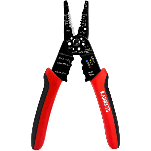 Wire Stripper 10-22 AWG Wire Splicer Cable Stripper Multipurpose Wire Stripping Tool Electrical Wire Pliers with Screw Cutter