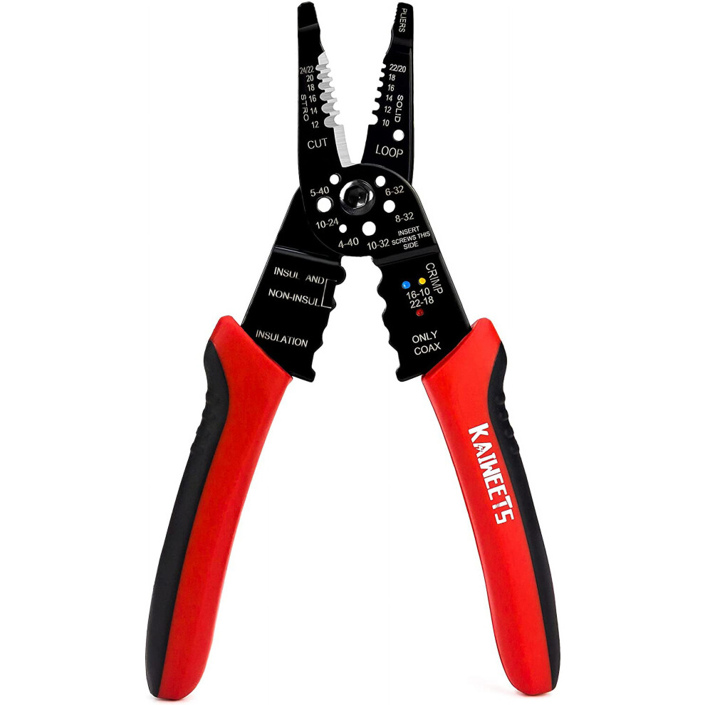 Wire Stripper 10-22 Awg Wire Splicer Cable Stripper Multipurpose Wire Stripping Tool Electrical Wire Pliers With Screw Cutter 9340959282128