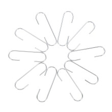 100Pcs Silver Metal Xmas Hanging Hooks Durable Iron Decorative Hangers