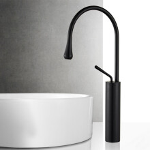 Bathroom Accessories 1X Modern Bathroom Basin Faucet Deck Mounted Sink Tap Hot Cold Water Mixer Brass Black L
