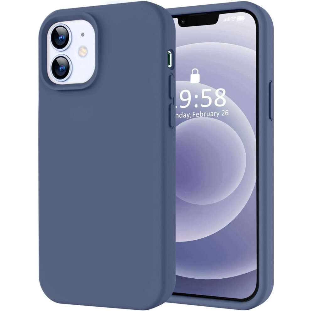 Premium Silicone Iphone 12 & 12 Pro Case Â Soft Microfiber Lining, Shockproof, Navy 6.1" Blue 9422877446391