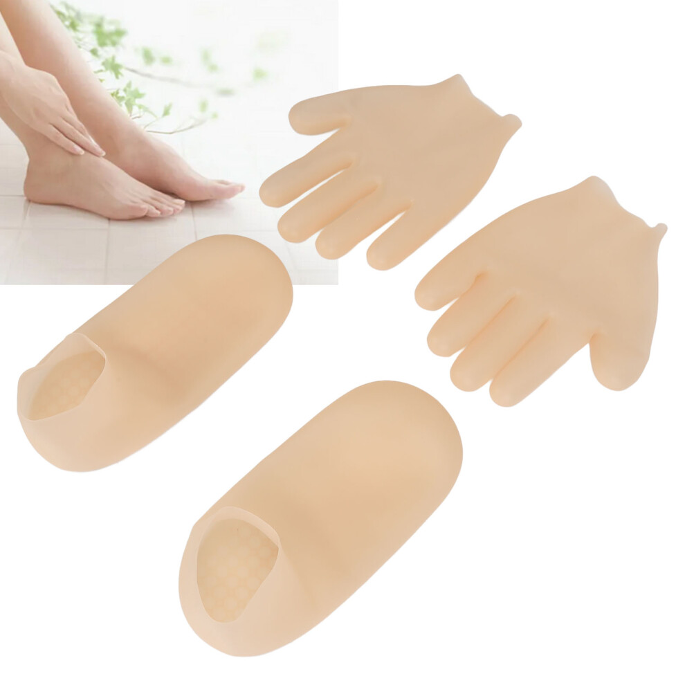 Silicone Hydrating Gel Gloves & Socks for Foot Care Skin Color