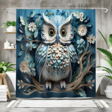Juego de cortina de ducha con mariposas moradas y azules – Impermeable, 60"x72", decoración floral primaveral para baño, compatible con anillas