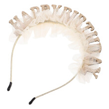 Diadema de cumpleaños con temática de princesa, accesorio para el cabello multicolor con excelente acabado.