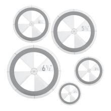 5Pcs Circle Ruler Quilting Template Set, Templates for Drafting Acrylic Round Quilt Cutter