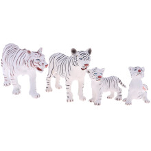 4pcs Forest Wild Animal Figurines Collection Tiger, Wild Animal and Baby Animals