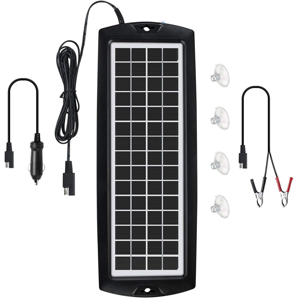 Trickle & Maintainer 5W Panel Power 12V Kit Portable For Automotive Rv Marine Boat Trailer Tractor Powersports Snowmobiles 9065194293578