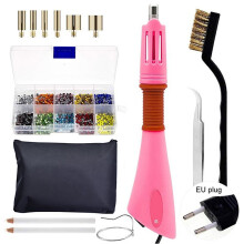 Adjustable Heat Applicator Wand Featuring7Different Sizes Tips And Wide Application Compatibility For Diy Hot Fix Rhinestone Setting With Cleaning