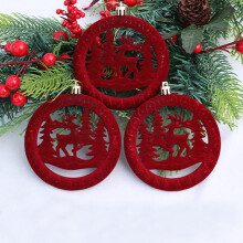 Pelyhesített bársony üreges szarvasdíszek, 4 hüvelykes, 3 darabos csomag