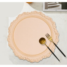 Set de table en silicone uni à motif floral rétro (1 pièce)