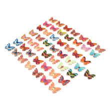 High Quality Wooden Butterfly Shape Buttons DIY Craft Supplies With2Holes Eco Friendly Non Toxic Assorted Color Wood Buttons For Sewing Decorations