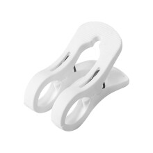 Large Windproof Plastic Clip for Towels, Quilts, Laundry – Compatible with Pool Chairs, Sunbeds, Sun Loungers (White, 2.44x5.11x3.23")