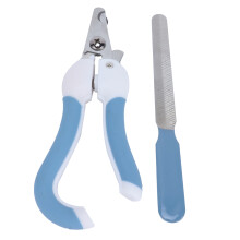 Pet Nail Clippers And Files Set With Safety Switch Stainless Steel Blade Razor Sharp Durable Metal Anti-Skid Handle Quick Sensor Function For Dog Cat