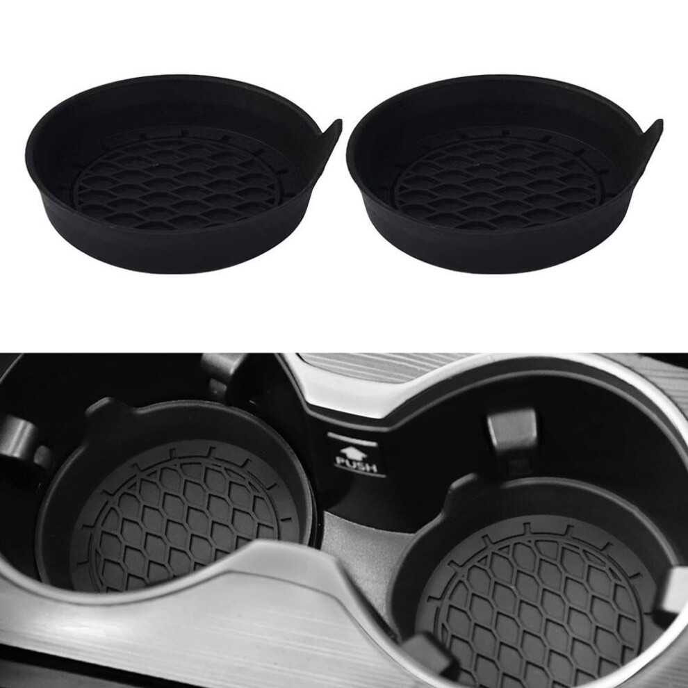 Universal Silicone Car Cup Holder Coasters Non-Slip Insert 2Pack 9340959284207