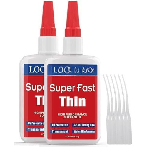 60g (2,12oz) Λεπτή Κόλλα Στεγνώνει (2-5 Δευτερόλεπτα) Κόλλα CA για Ξυλουργικές Εργασίες,