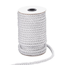 8mm 20-Yard Shiny Twisted Nylon Cord for DIY Crafts, Home Decor, Curtain Tiebacks, Upholstery – Compatible with Craft Tools