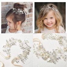 Diadema ACDANC para niña de las flores, ideal para bodas y como accesorio para el cabello de bebé.