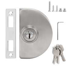 Sliding Glass Door Lock Anti Theft Security Lock Stainless Steel Frameless Glass Door Lock Heavy Duty Double Bolts V Shaped In Line Occlusal Design