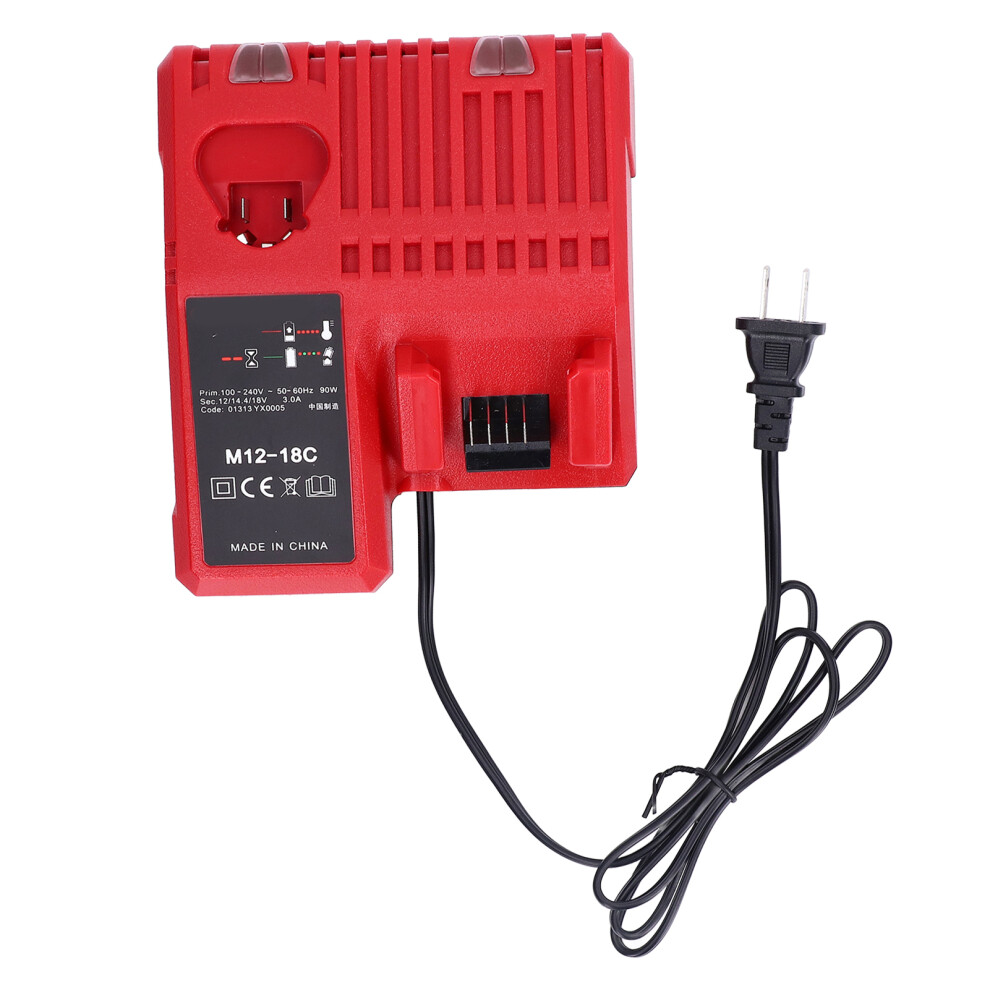 Lithium Ion Battery Charger For Milwaukee M12m14m18replacement Charger With Charge Management Overload Protection Fast Charging For Multi Voltage 9049227896851