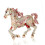 Emaljert hestebrosje med strass, 4,7 cm 1