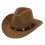 Κομψό Unisex Western Cowboy Καπέλο Καφέ 1