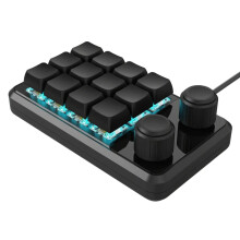 Customizable One Handed Macros Keyboards with12Key, RGBs Backlits, Hot Swappable Switches, and Type C Connectivitys