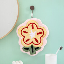 Serviettes de cuisine et de salle de bain absorbantes à motif floral de Noël, avec boucle de suspension, pour la décoration des fêtes et un usage
