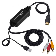 Konwerter kabla wideo RCA AV na HDMI 1080P do telewizora HDTV, kamery PS34 i DV