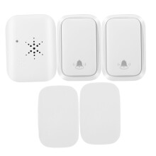 Sonnette sans fil à volume réglable avec 38 mélodies, flash LED, portée de 150 m, conception résistante aux intempéries, sans pile,