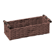 Panier de rangement tressé, contenant durable pour étagères, placards et organisation des petits objets du quotidien