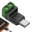 Μετατροπέας USB-C χωρίς συγκόλληση, αρσενικός, 2 ακίδων, για 1