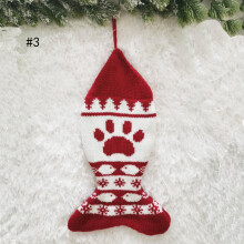 Chaussette de Noël tricotée pour chien, très grande
